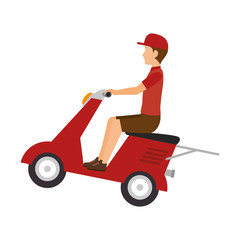 scooter motorcycle delivery service vector illustration design
