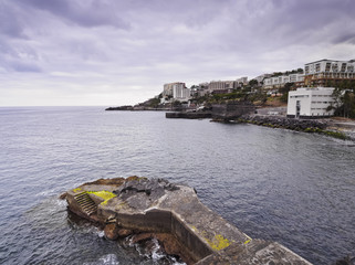 Portugal, Madeira, View of the coast of Sao Martinho..