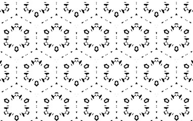 Ornament with elements of black and white colors. Y
