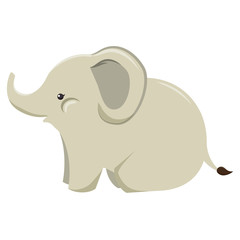 cute elephant isolated icon vector illustration design