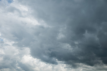 Dark sky and dramatic black clouds