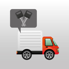 mini truck keys vehicle icon design vector illustration eps 10