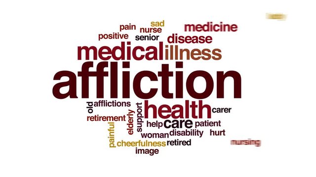 Affliction campaign animated word cloud.