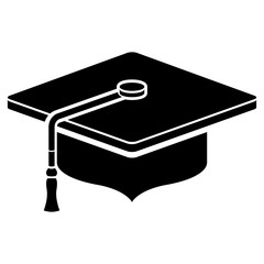 Graduation cap icon. Graduation university education and school theme. Isolated design. Vector illustration