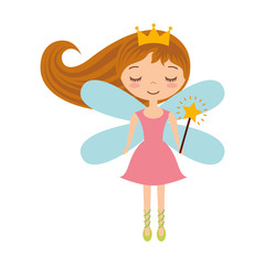 cute Fairy Godmother character vector illustration design