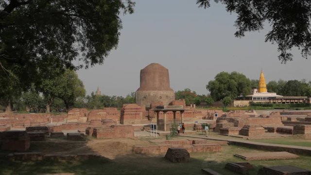 WS Stupas where Buddha chose to deliver his first sermons / Sarnath, India