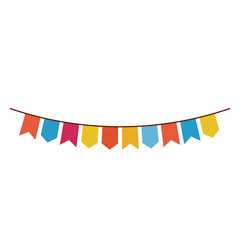 Multicolored pennant icon. Banner decoration and festival theme. Isolated design. Vector illustration