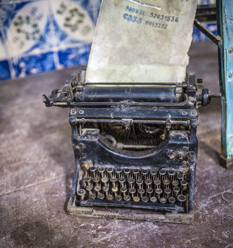 Old Typewriter in Havana, Cuba