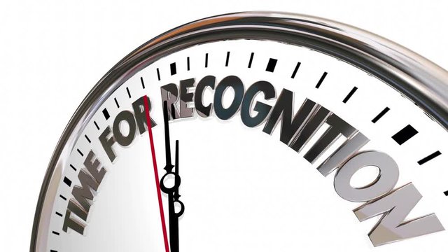 Time for Recognition Appreciation Thank You Clock 3d Animation