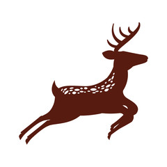 reindeer winter animal icon vector illustration design