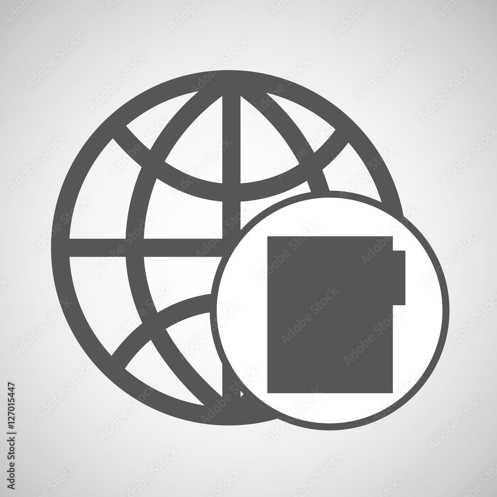 Poster global digital network file design vector illustration eps 10
