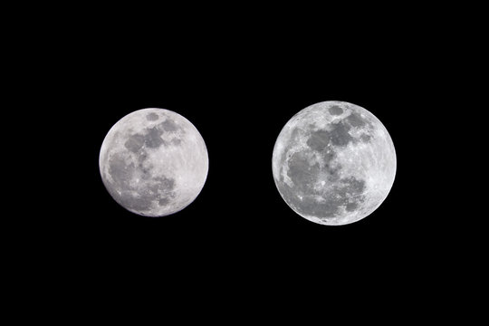 SuperMoon vs. Full Moon Comparison 2016
