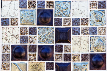 mosaic tiles wall texture for background.