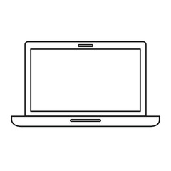 Laptop icon. Device gadget technology theme. Isolated design. Vector illustration