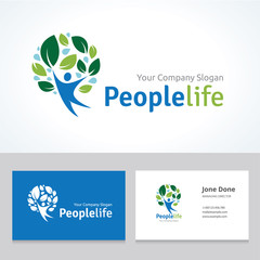 Fototapeta na wymiar People Life logo, people logo, Creative logo design template.