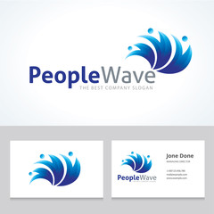 People Wave logo template.
