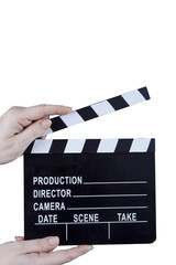 Obraz premium Film Clapper in Hands