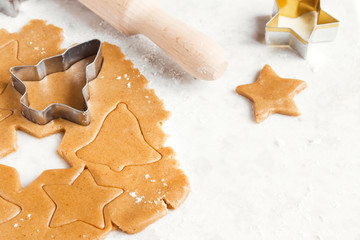Preparing Christmas gingerbread