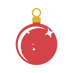 Sphere icon. Christmas season decoration and celebration theme. Isolated design. Vector illustration