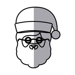 Santa icon. Christmas season decoration and celebration theme. Isolated design. Vector illustration