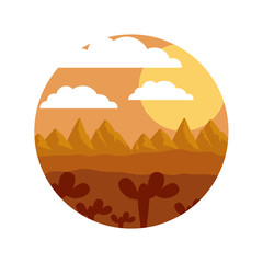 Desert icon. Landscape nature outdoor season and sant theme. Isolated design. Vector illustration