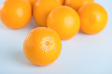 Fresh orange on white background