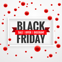 amazing black friday sale banner with red dots