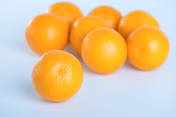 Fresh orange on white background
