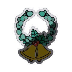 Crown icon. Christmas season decoration and celebration theme. Isolated design. Vector illustration