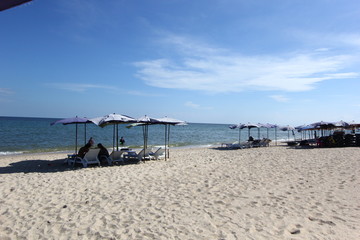 Beach and  sea with sky