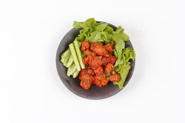Thai food,Curried fish cake (Tod Mun Pla Krai)