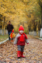 kid in autumn park