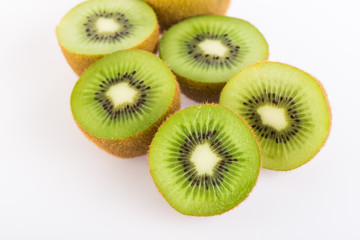 Fototapeta premium Kiwi fruit group on white background