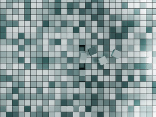 3D rendering of cube abstract background