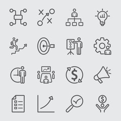 Business plan line icon