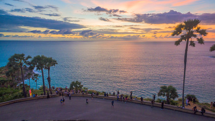 Phomthep cape the best view point in Thailand.the sun go down at Phomthep cap every day.a lot of  tourists come to Phomthep cape for watching sunset