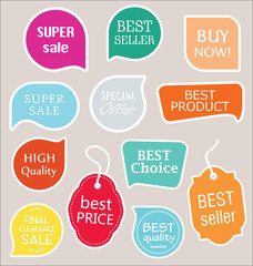 Sale stickers tags and labels collection 
