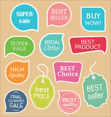 Sale stickers tags and labels collection 