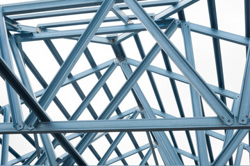 Structure of steel roof.