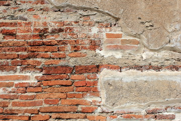 Old brick wall. Abstract background with old brick wall., Soft focus