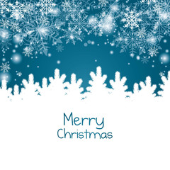 winter print with white snowflakes