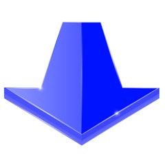 Arrow. Shiny blue icon