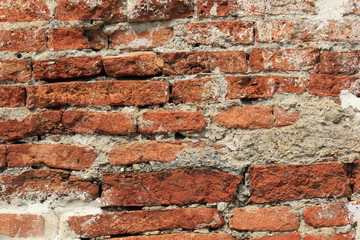 Obraz premium Old brick wall. Abstract background with old brick wall., Soft focus