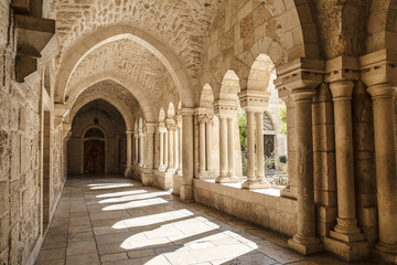 The gallery of the Church of Nativity, Bethlehem