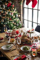 Christmas Family Dinner Table Concept