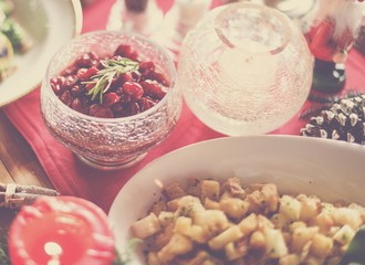 Christmas Family Dinner Table Concept