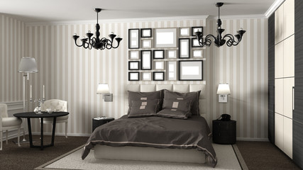 Classic bedroom, hotel, resort