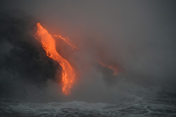Fototapeta na wymiar Lava in Hawaii