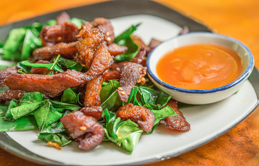 Deep fried marinated beef