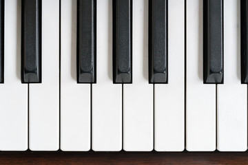 Naklejka premium Piano keyboard of close-up 